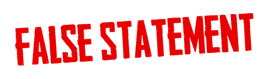 False Statement